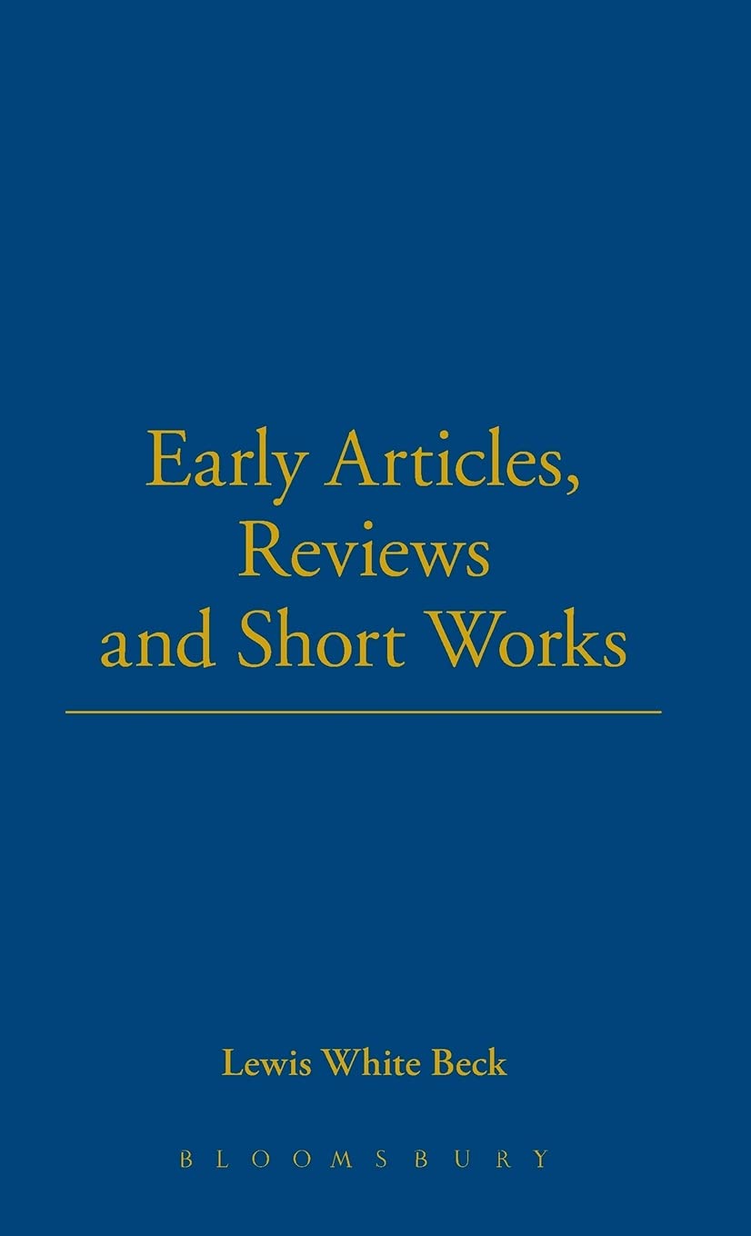 Early Articles, Reviews and Short Works (Thoemmes Library of Science, Band 13) Philosophy