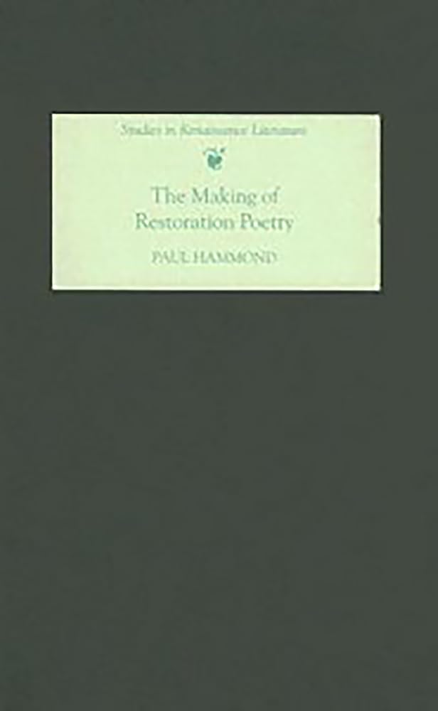 Making of Restoration Poetry Contemporary literature