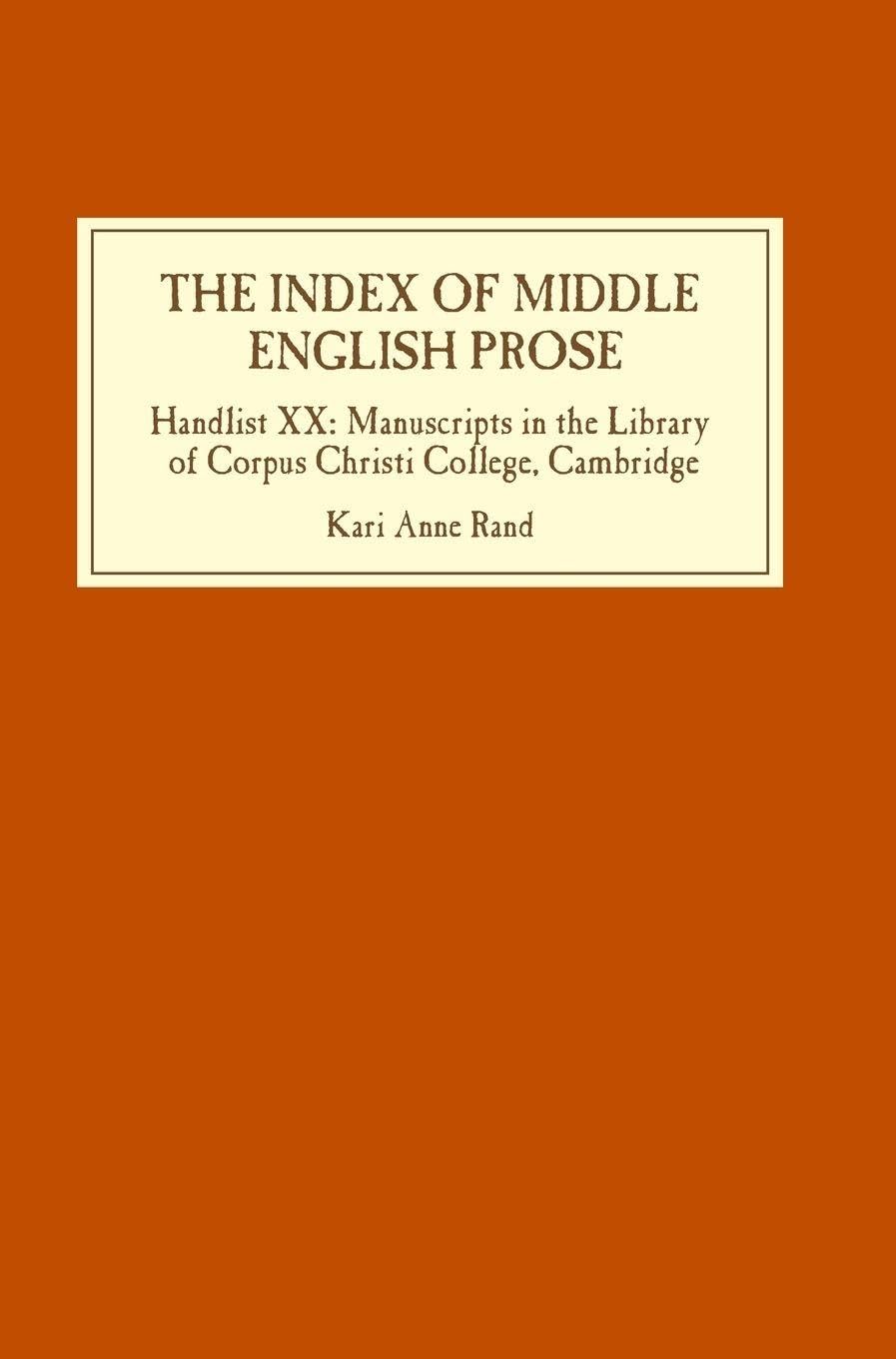 Index of Middle English Prose Historical Fiction