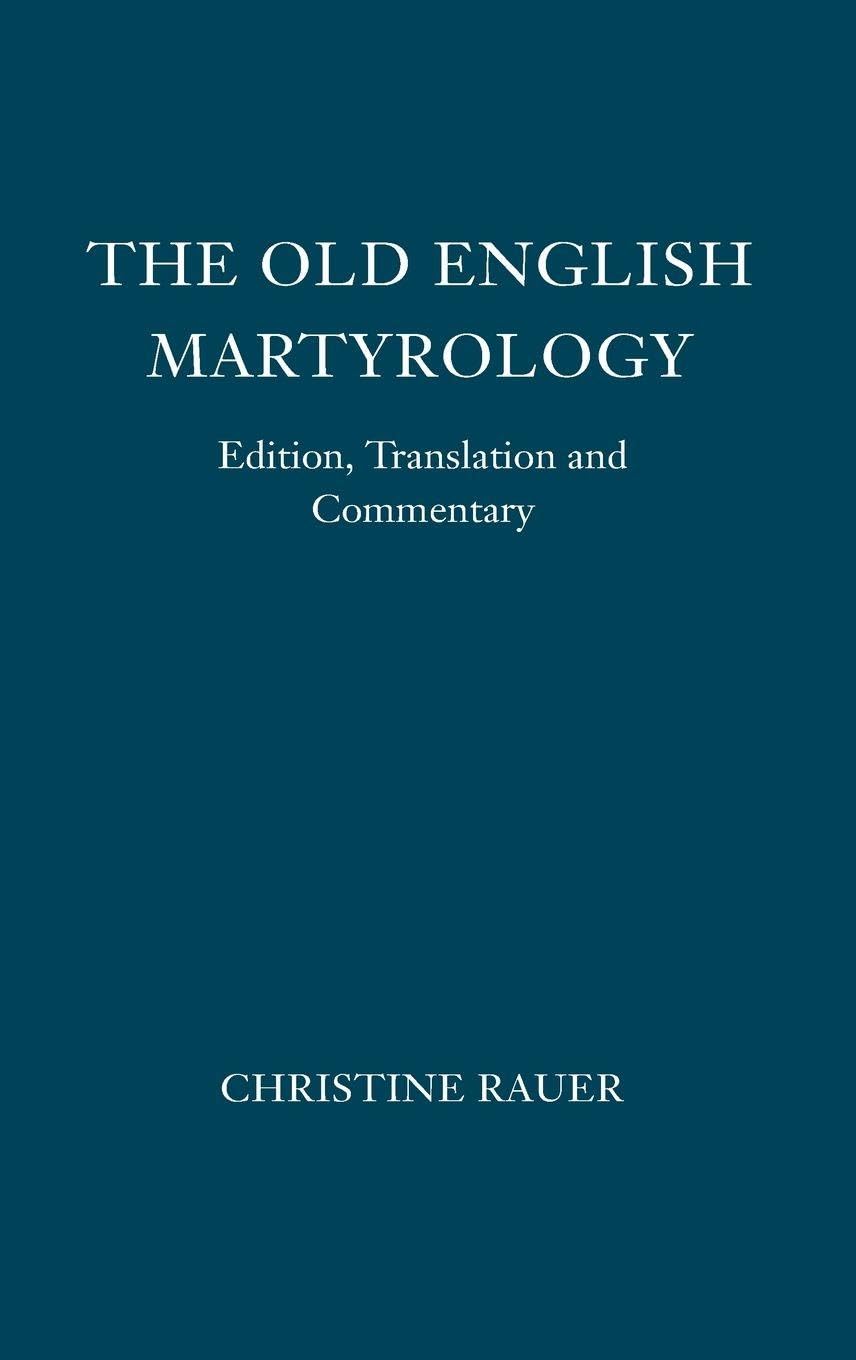 The Old English Martyrology Contemporary literature
