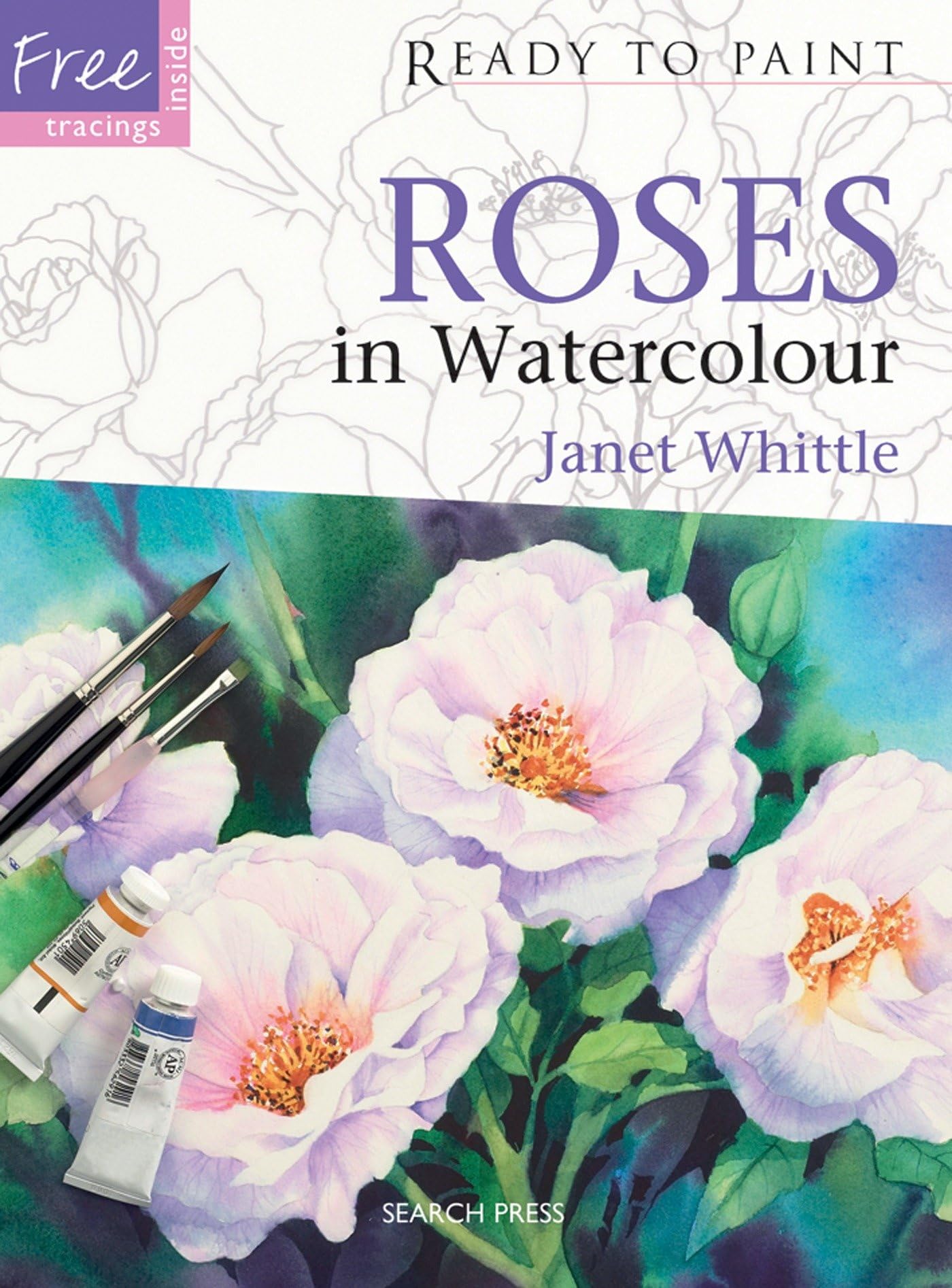 Roses in Watercolour (Ready to Paint) Film, Art & Culture