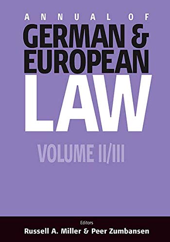 Annual of German and European Law: Volume II and III Law
