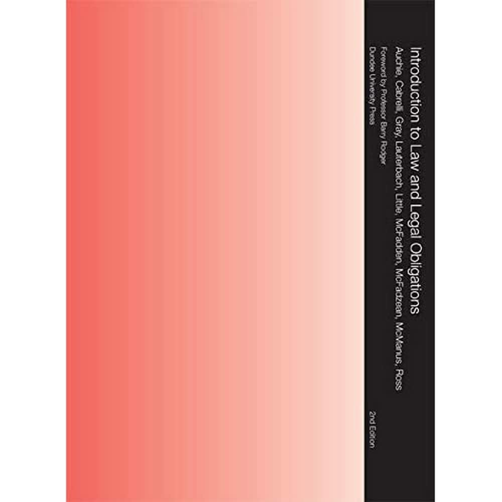 Introduction to Law and Legal Obligations Law