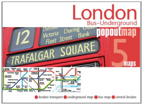 London Bus / Underground PopOut Map, 5 maps: London Transport, Underground Map, Bus Map, Central London (Popout Maps) Leisure, Home & Garden