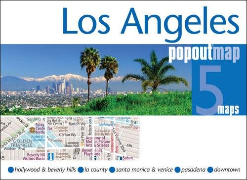 Los Angeles PopOut Map: Hollywood & Beverly Hills, La County, Santa Monica & Venice, Pasadena, Downtown (Popout Maps) Leisure, Home & Garden