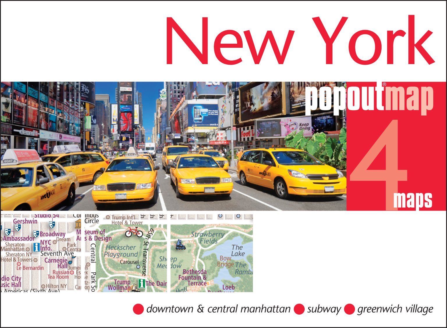 New York PopOut Map, 4 maps: Downtown & Central Manhattan, Midtown, Subway (Popout Maps) Leisure, Home & Garden