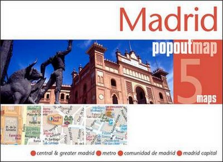 Madrid Double: Central & Greater Madrid, Metro, Comunidad de Madrid, Madrid Capital (Popout Maps) Leisure, Home & Garden