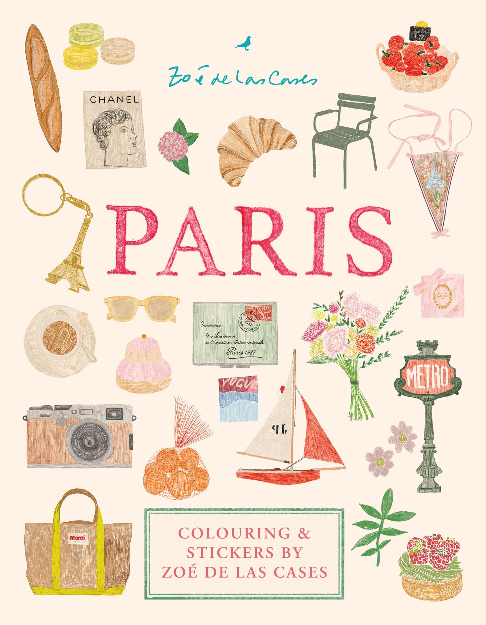 Paris: Colouring and stickers by Zoé de Las Cases (Zoé de Las Cases sticker books) Hobbies & Crafts