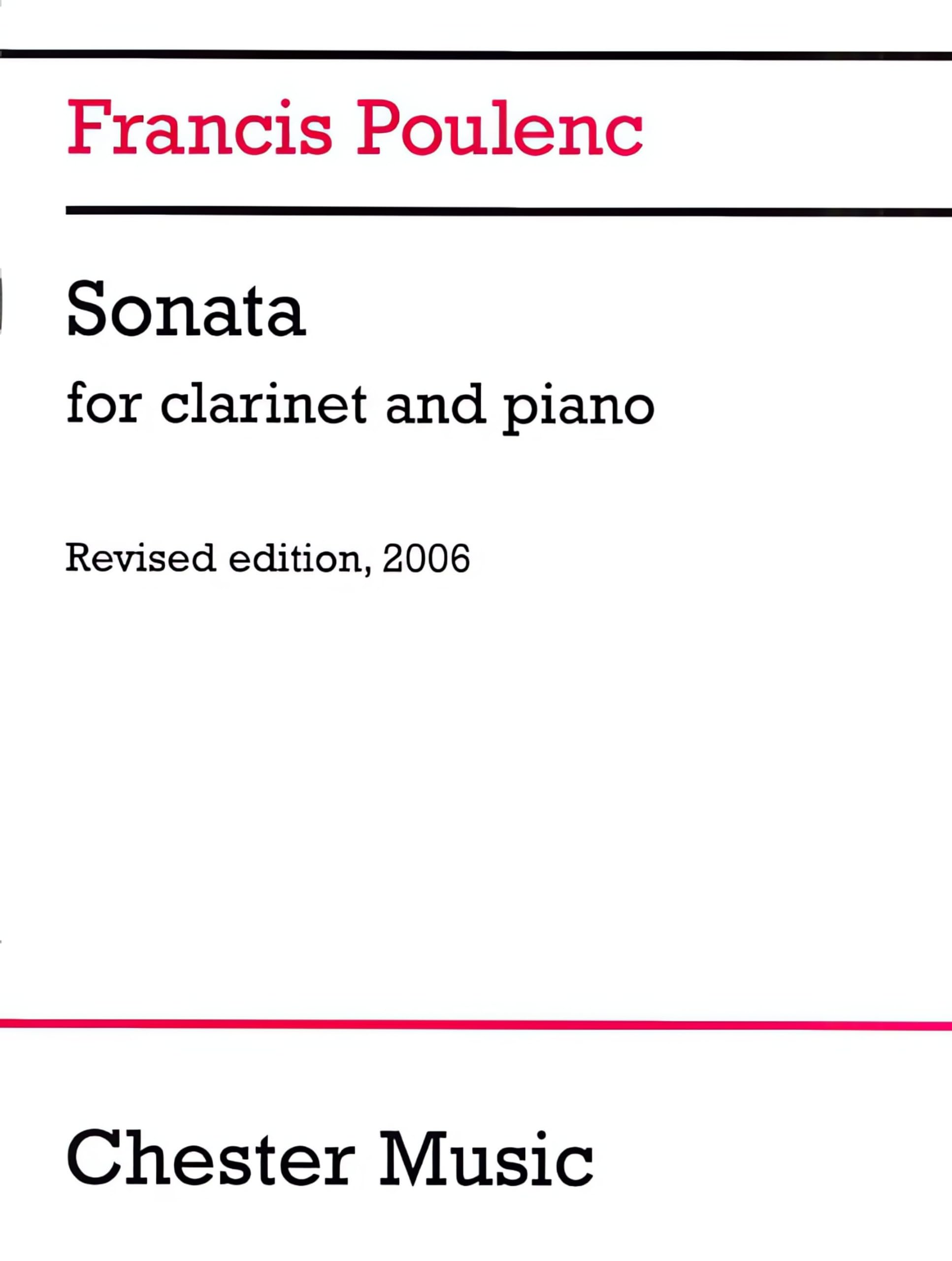 Sonata for Clarinet and Piano Sheet Music