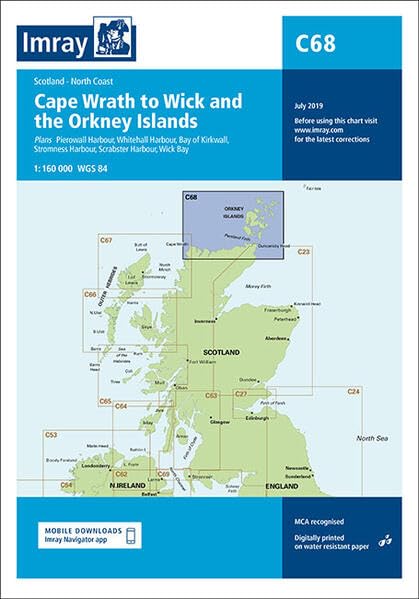 C68 Cape Wrath to Wick and the Orkney Islands, Imray Chart: 1:160.000 (Imray C Series) Leisure, Home & Garden