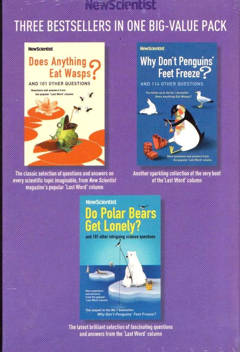 NEW SCIENTIST 3 BESTSELLERS In One Pack | Boxed Set / Collection (RRP£20.97) (Does Anything Eat Wasps, Why Don't Penguins Feet Freeze, Do Polar Bears Get Lonely) Books