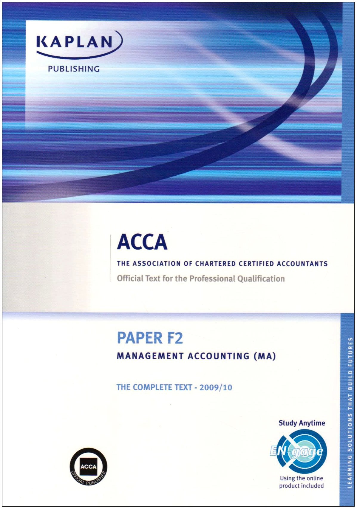 ACCA F2 Management Accounting MA: Paper F2: Complete Text book