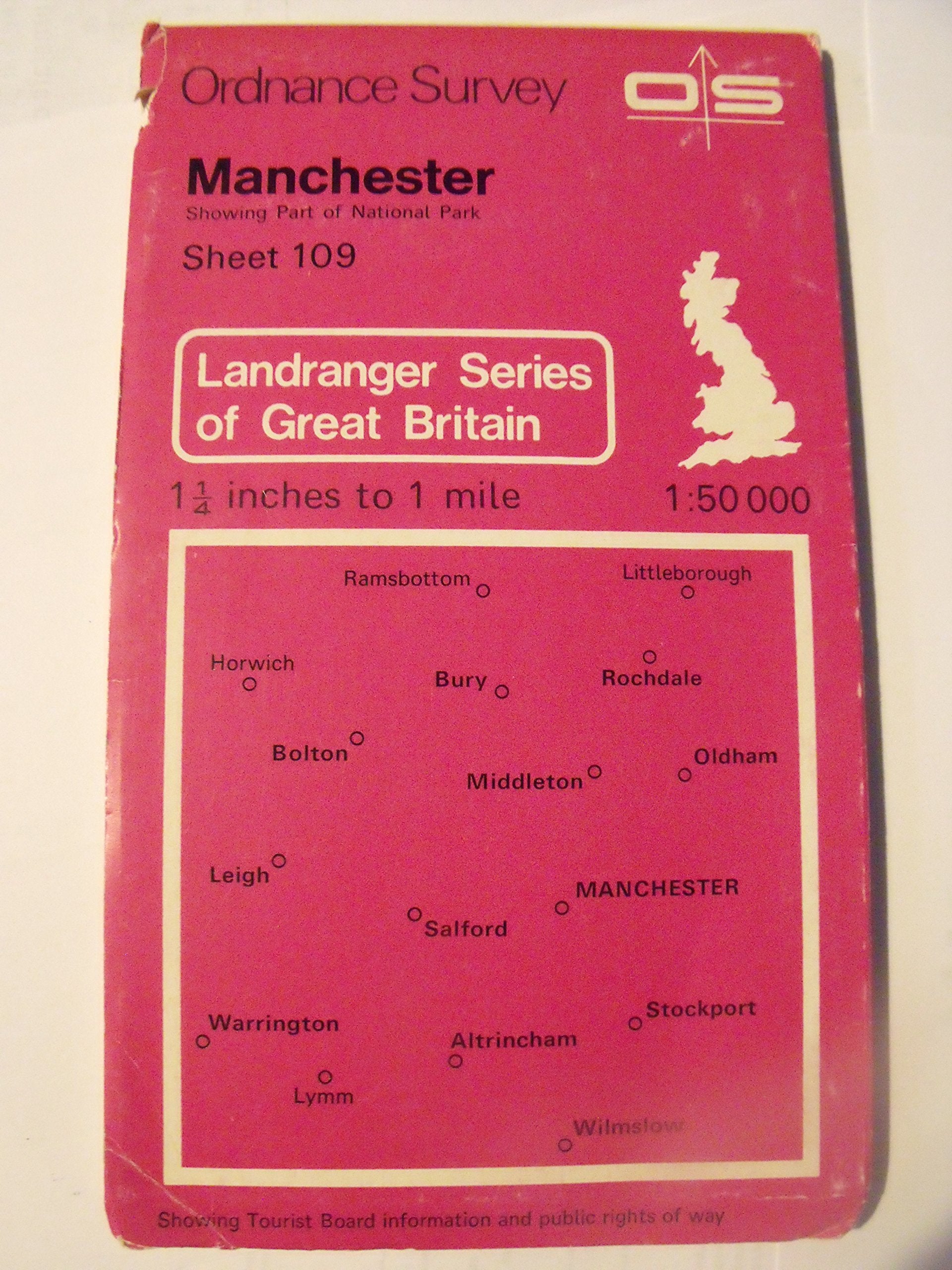L/R Map 109 Flat Manchester Bolton & Wa (Landranger Maps) Books