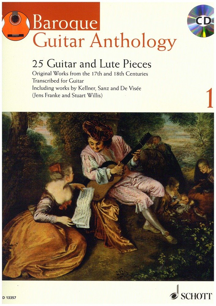 Baroque Guitar Anthology: 25 Guitar and Lute Pieces. Vol. 1. Gitarre. Ausgabe mit CD. (Schott Anthology Series, Band 1) Sheet Music