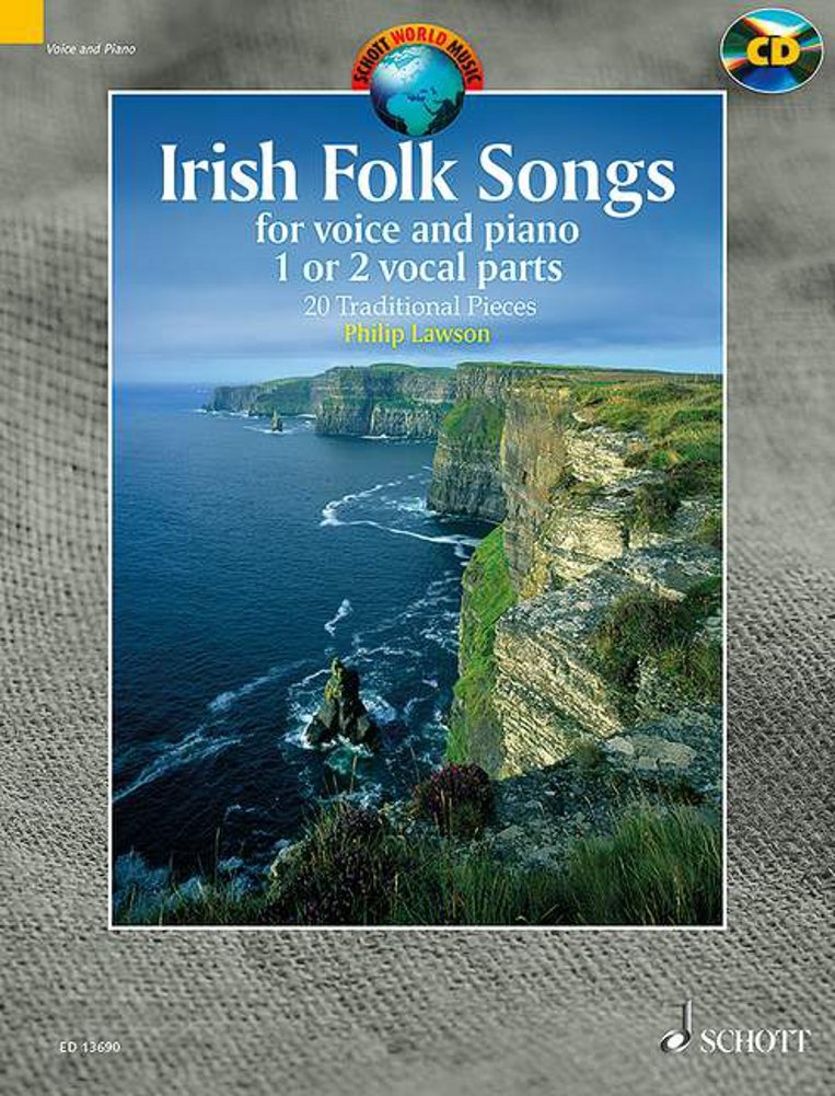 Irish Folk Songs +CD : 20 airs traditionnels irlandais --- Une ou deux voix et piano book