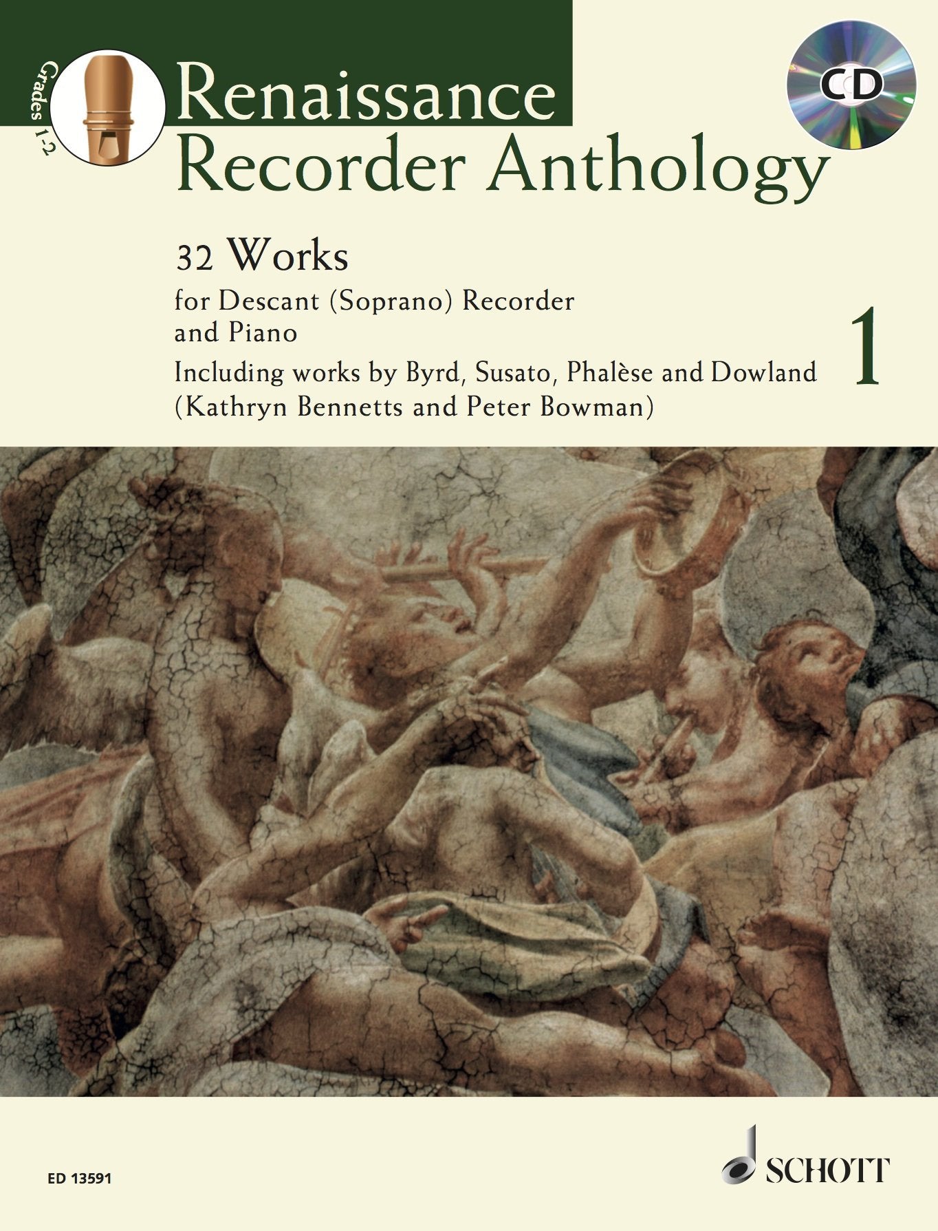 Renaissance Recorder Anthology 1: 32 Pieces for Soprano (Descant) Recorder and Piano. Vol. 1. Sopran-Blockflöte und Klavier. Ausgabe mit CD.: 32 ... und Klavier (Schott Anthology Series) Sheet Music