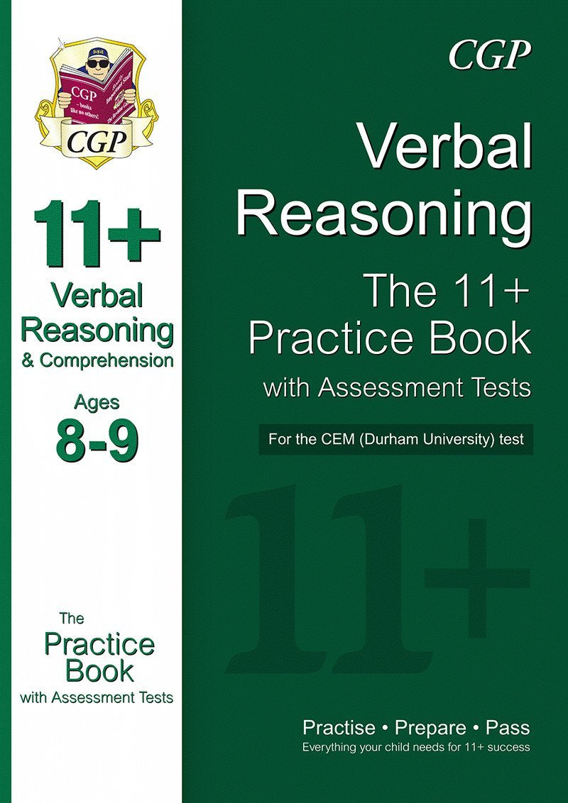 11+ Verbal Reasoning Practice Book with Assessment Tests (Age 8-9) for the CEM Test (CGP 11+ CEM) Study Guides
