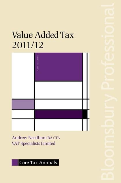Core Tax Annual: VAT 2011/12 (Core Tax Annuals) Law