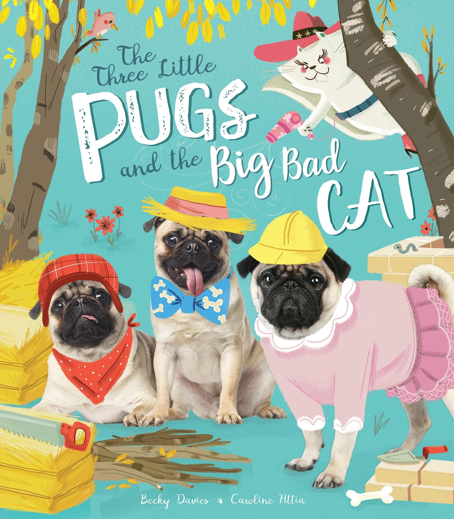 The Three Little Pugs and the Big Bad Cat Humour & Satire