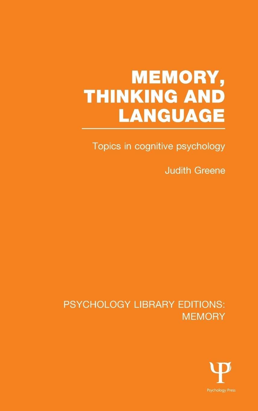 Memory, Thinking and Language (PLE Social Sciences