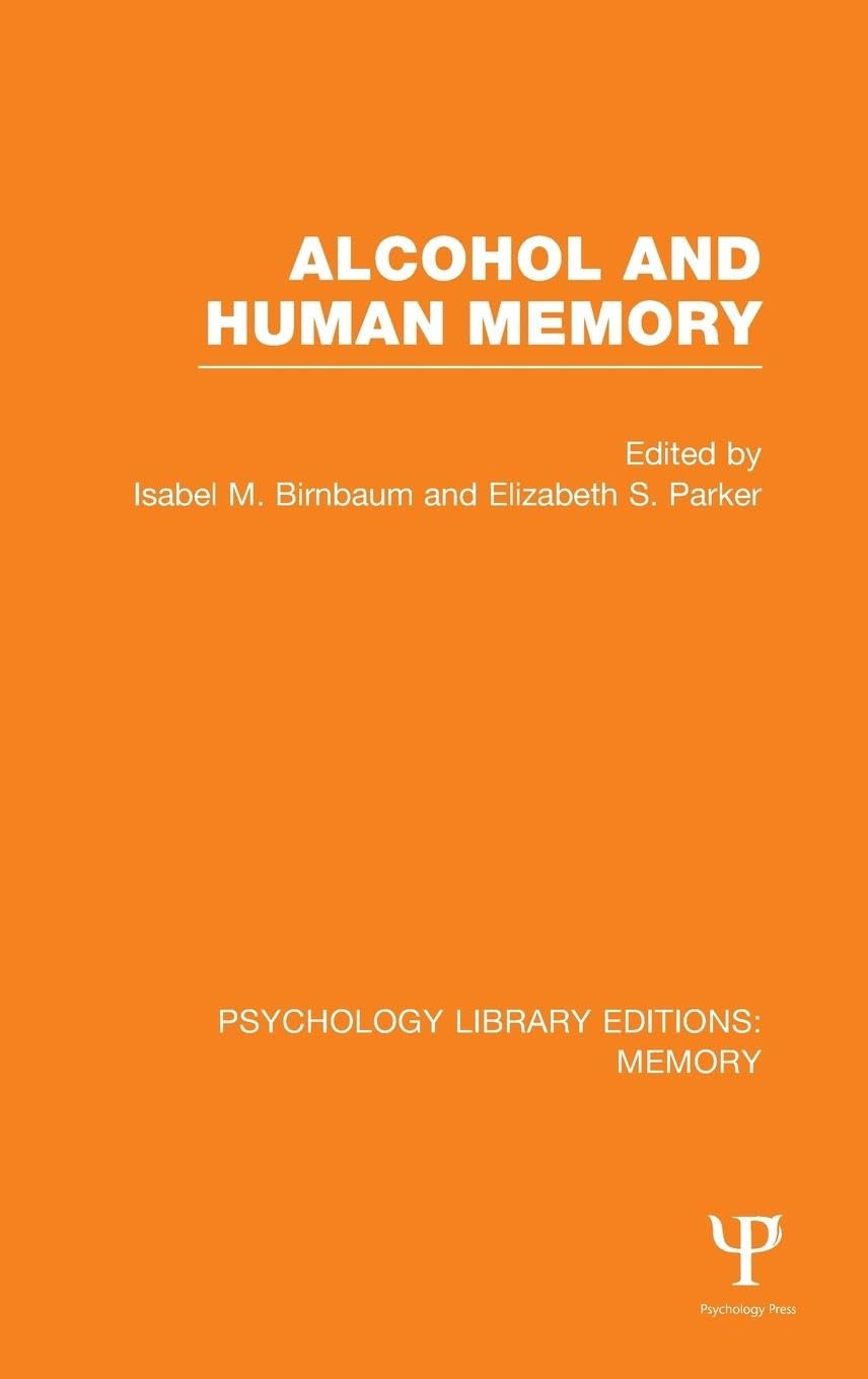 Product Image: Alcohol and Human Memory (PLE