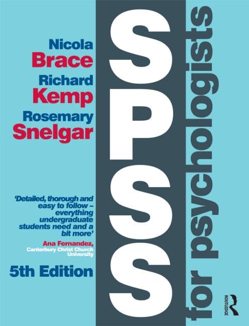 Product Image: SPSS for Psychologists