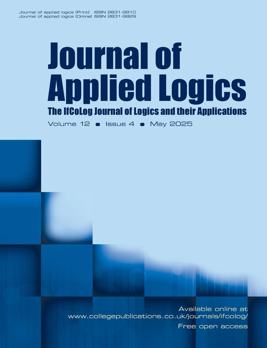 Journal of Applied Logics. The IfCoLog Journal of Logics and their Aplications. Volume 12, issue 4, May 2025 Philosophy