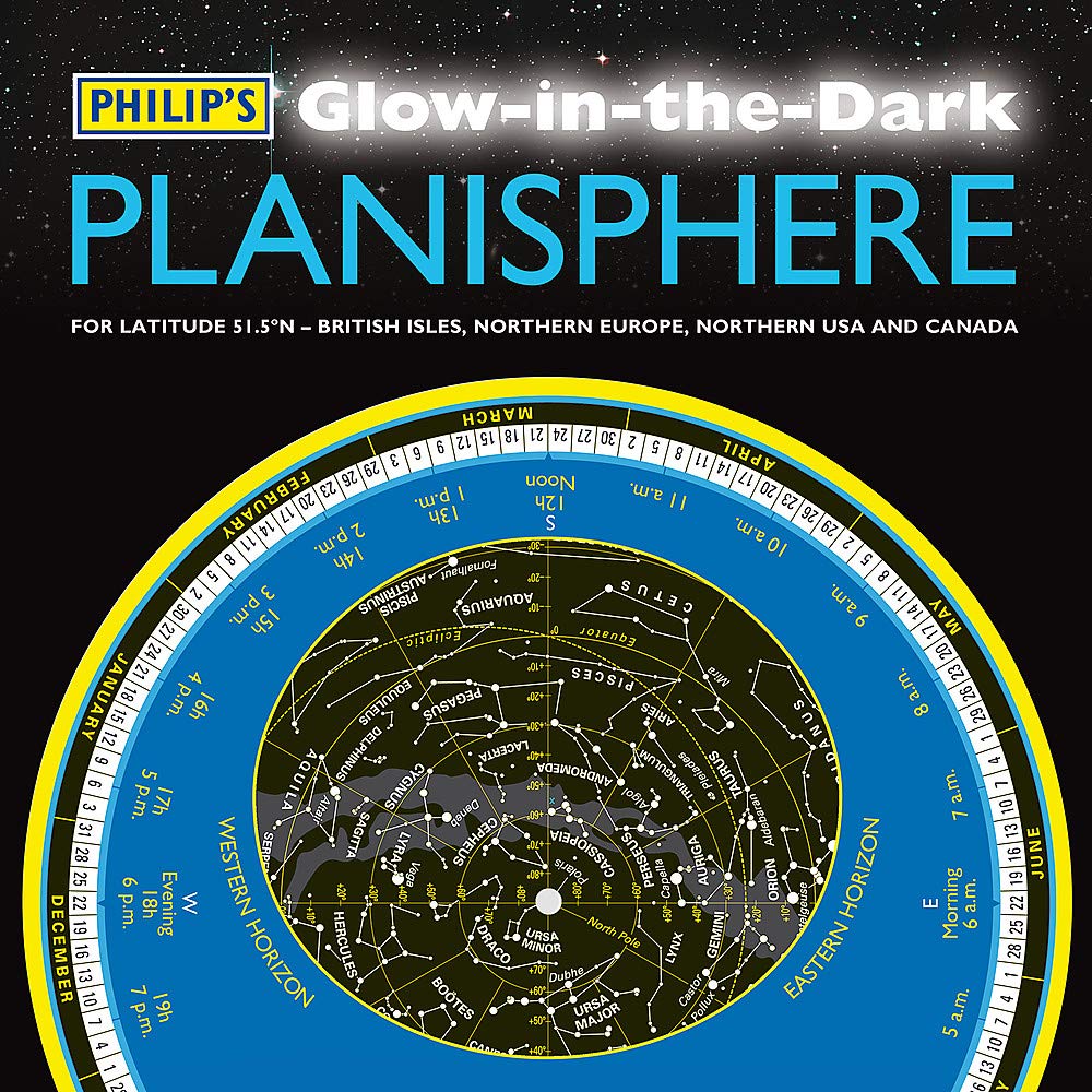 Philip's Glow-in-the-Dark Planisphere (Latitude 51.5 North): For use in Britain and Ireland, Northern Europe, Northern USA and Canada Leisure, Home & Garden