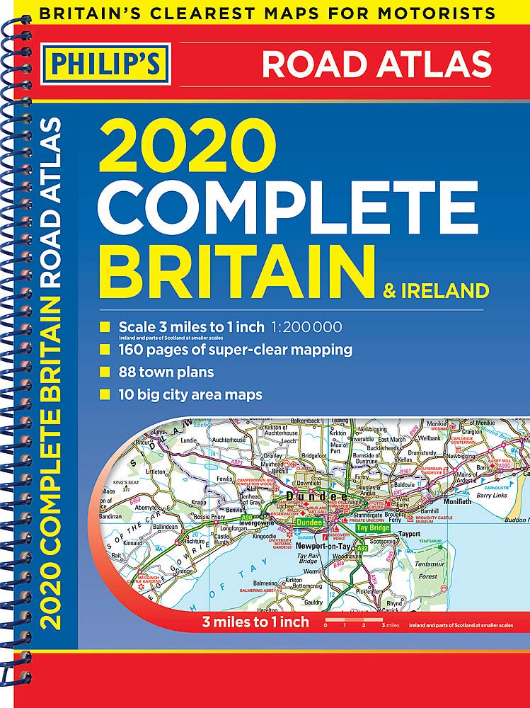 2020 Philip's Complete Road Atlas Britain and Ireland: (A4 Spiral Binding) (Philip's Road Atlases) Leisure, Home & Garden