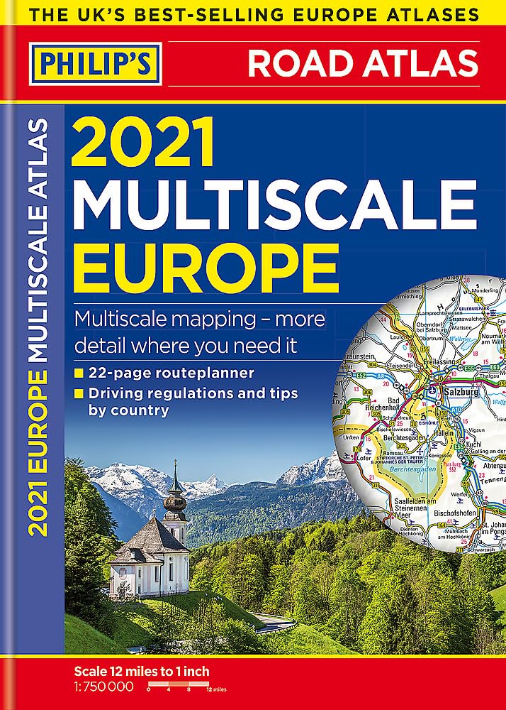 2021 Philip's Multiscale Road Atlas Europe: (A4 Flexiback) book