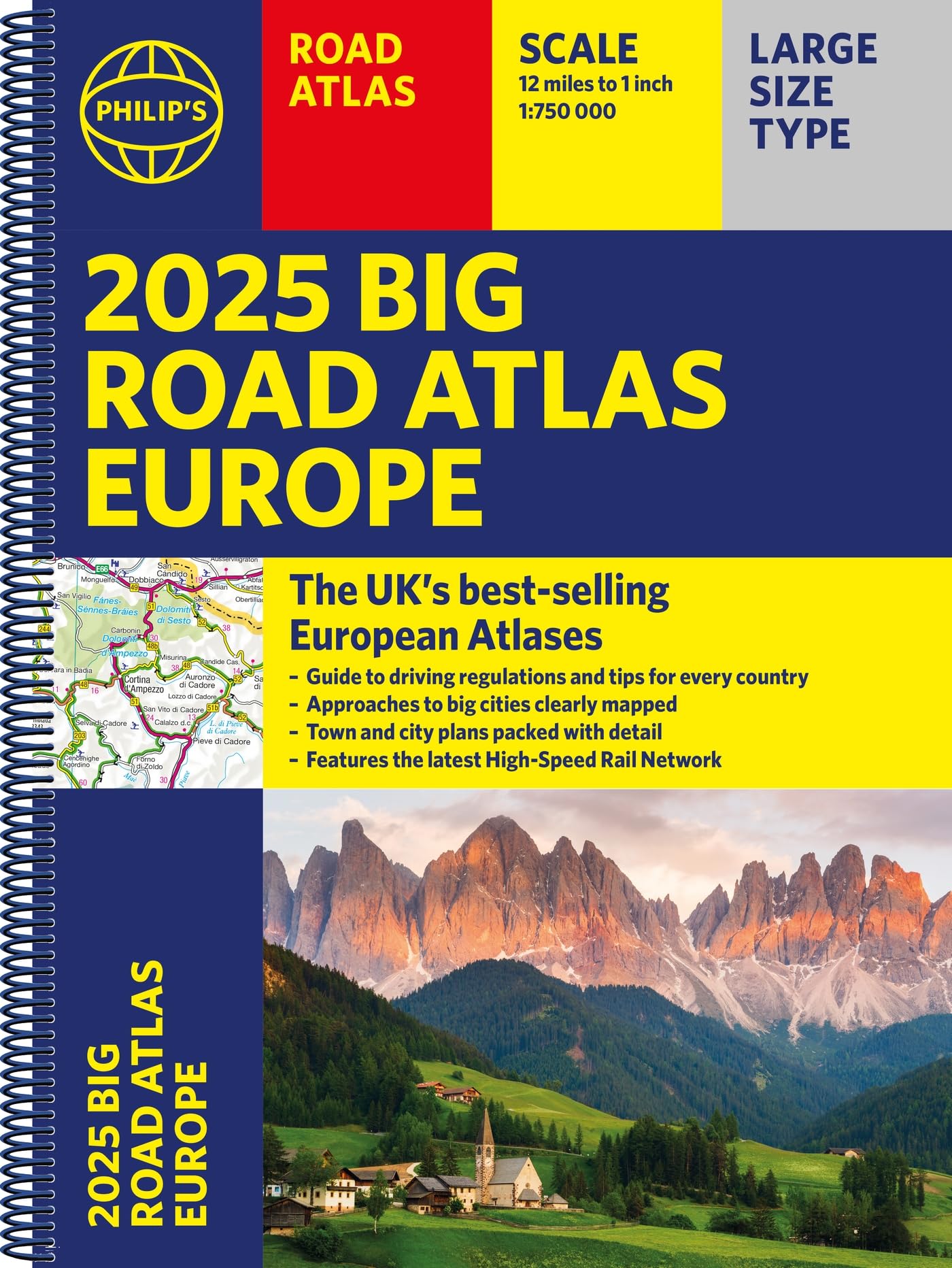 2025 Philip's Big Road Atlas of Europe Leisure, Home & Garden