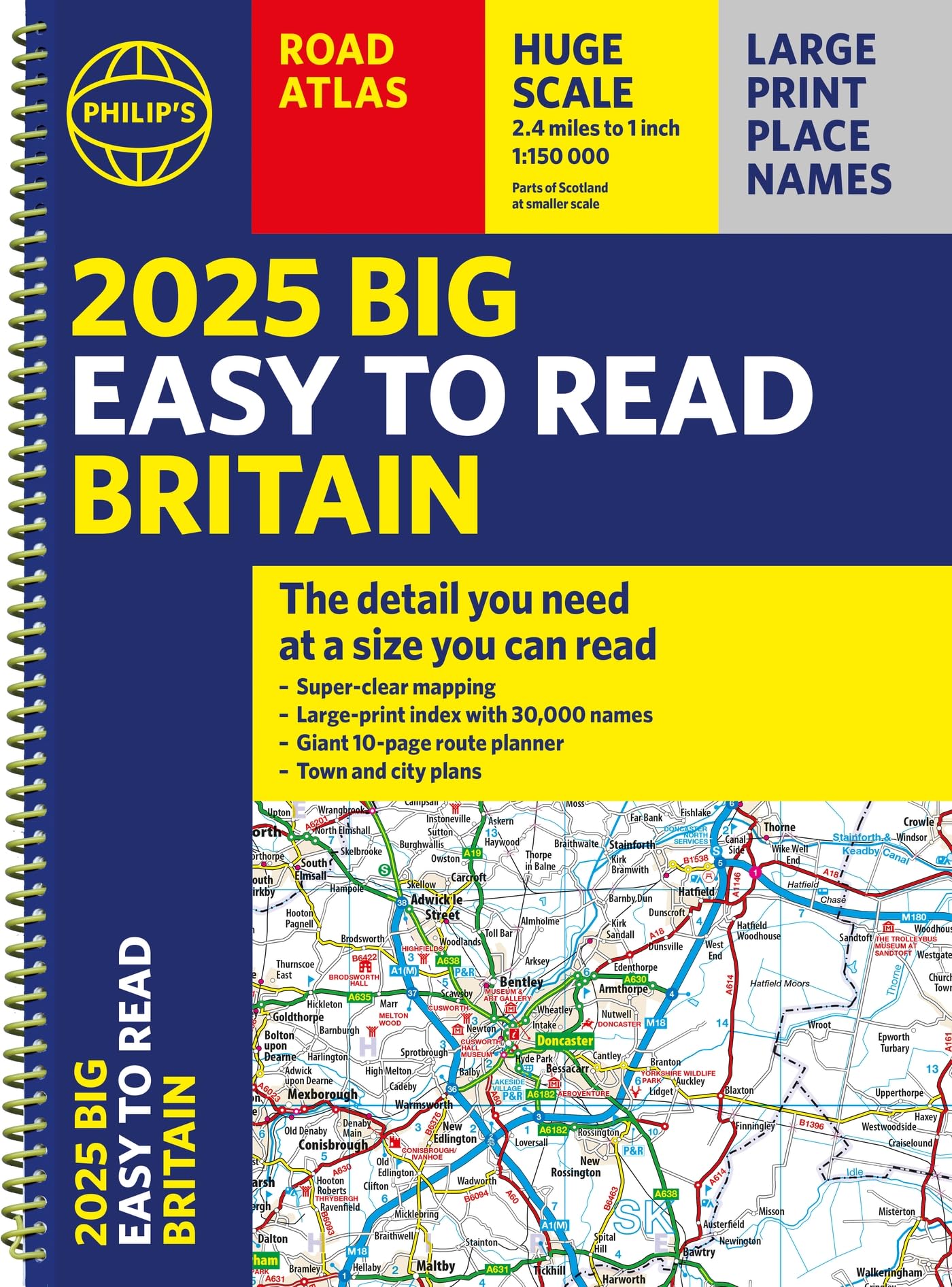 2025 Philip's Big Easy to Read Britain Road Atlas Leisure, Home & Garden