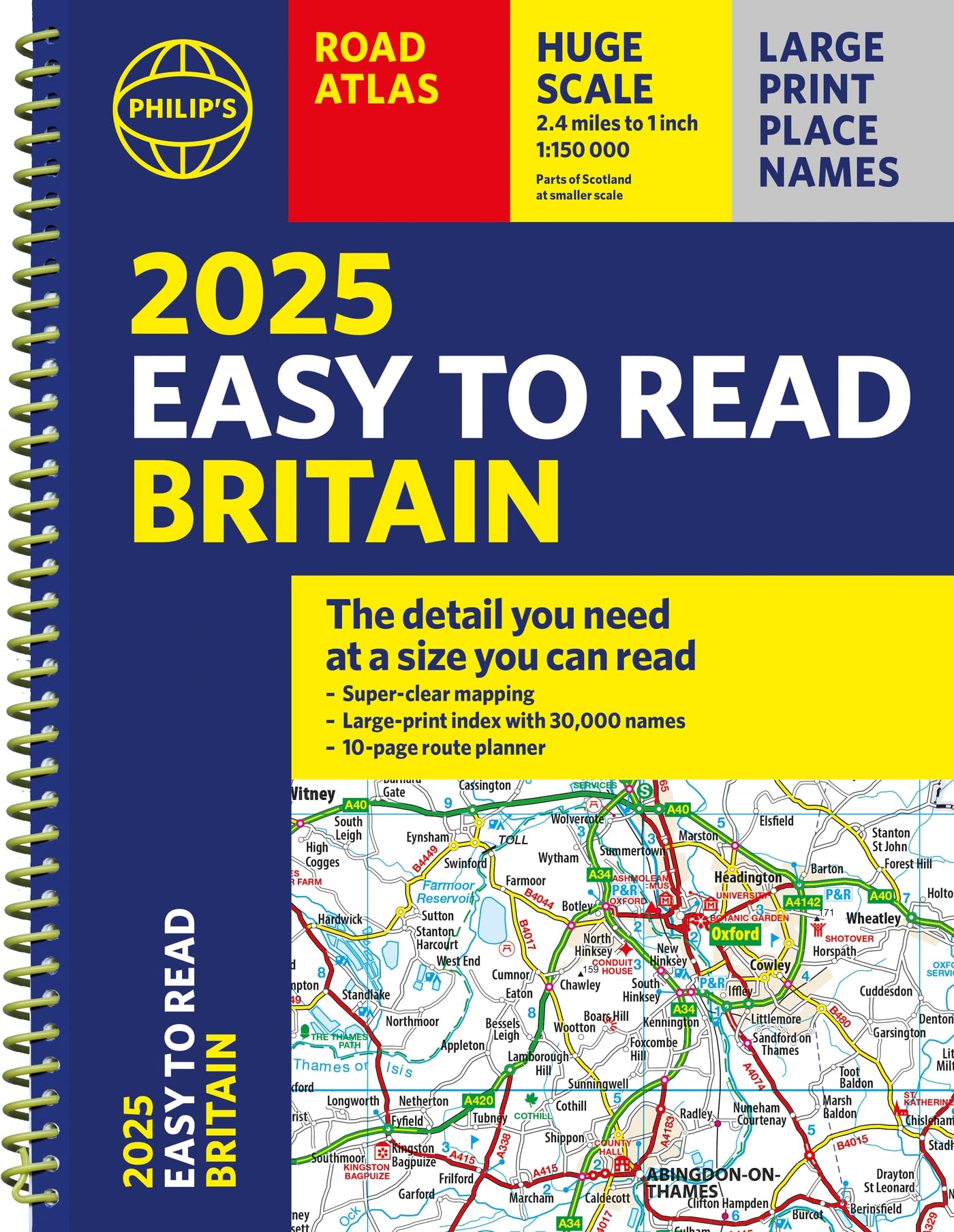 2025 Philip's Easy to Read Road Atlas of Britain: (A4 Spiral binding) (Philip's Road Atlases) Geology & Geography