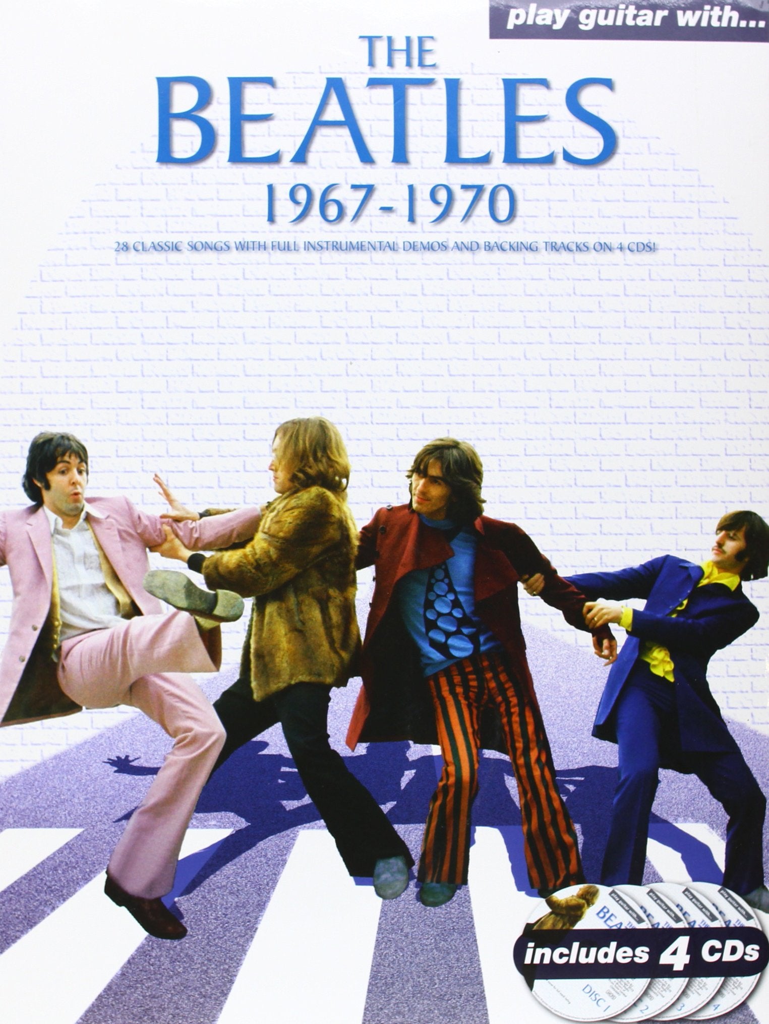 Play guitar with... the beatles 1967-1970 guitare+cd book
