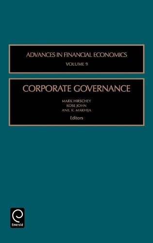 Corporate Governance (Advances in Financial Economics) Books