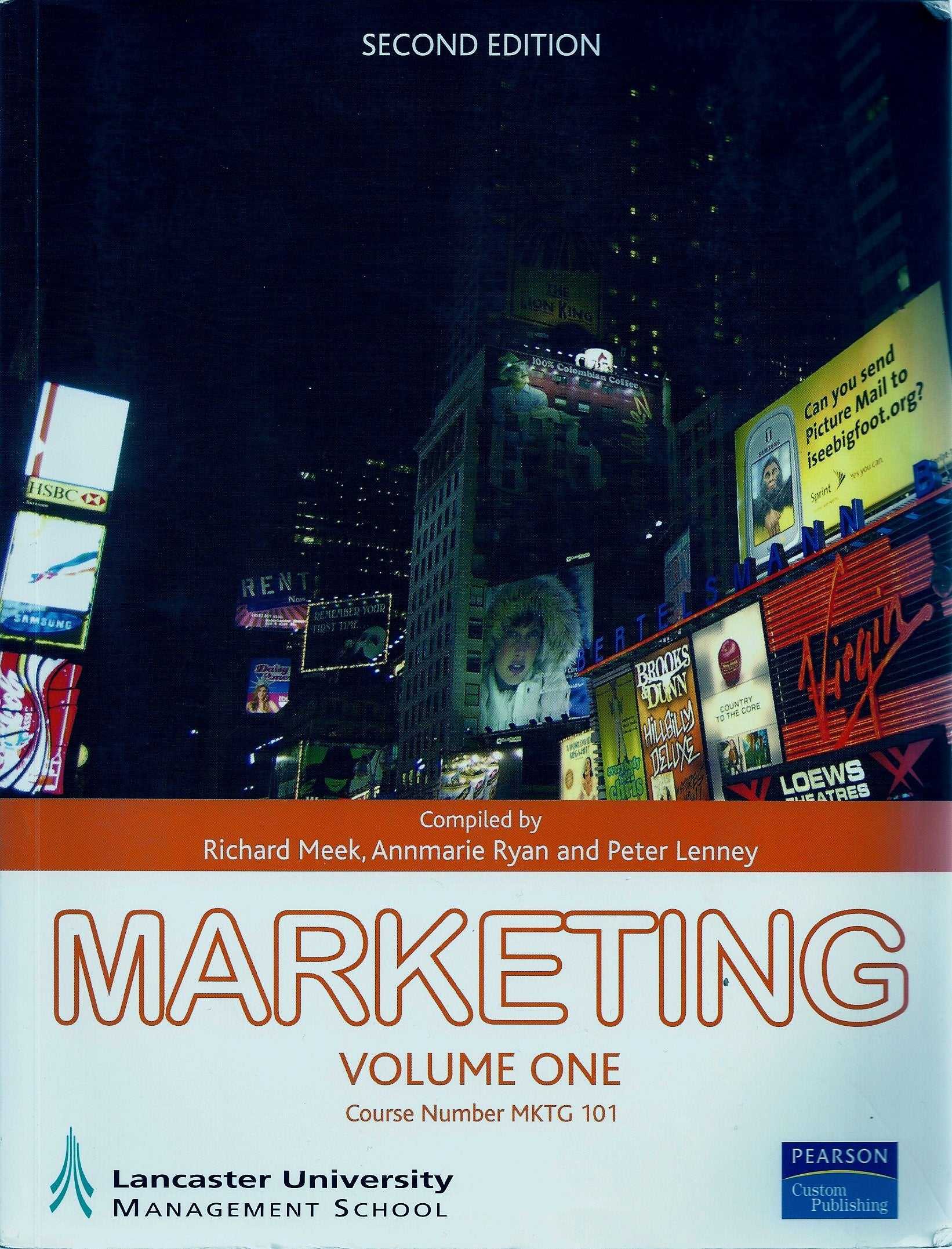 Marketing - Course Number MKTG 101 - Volume 1 - La book