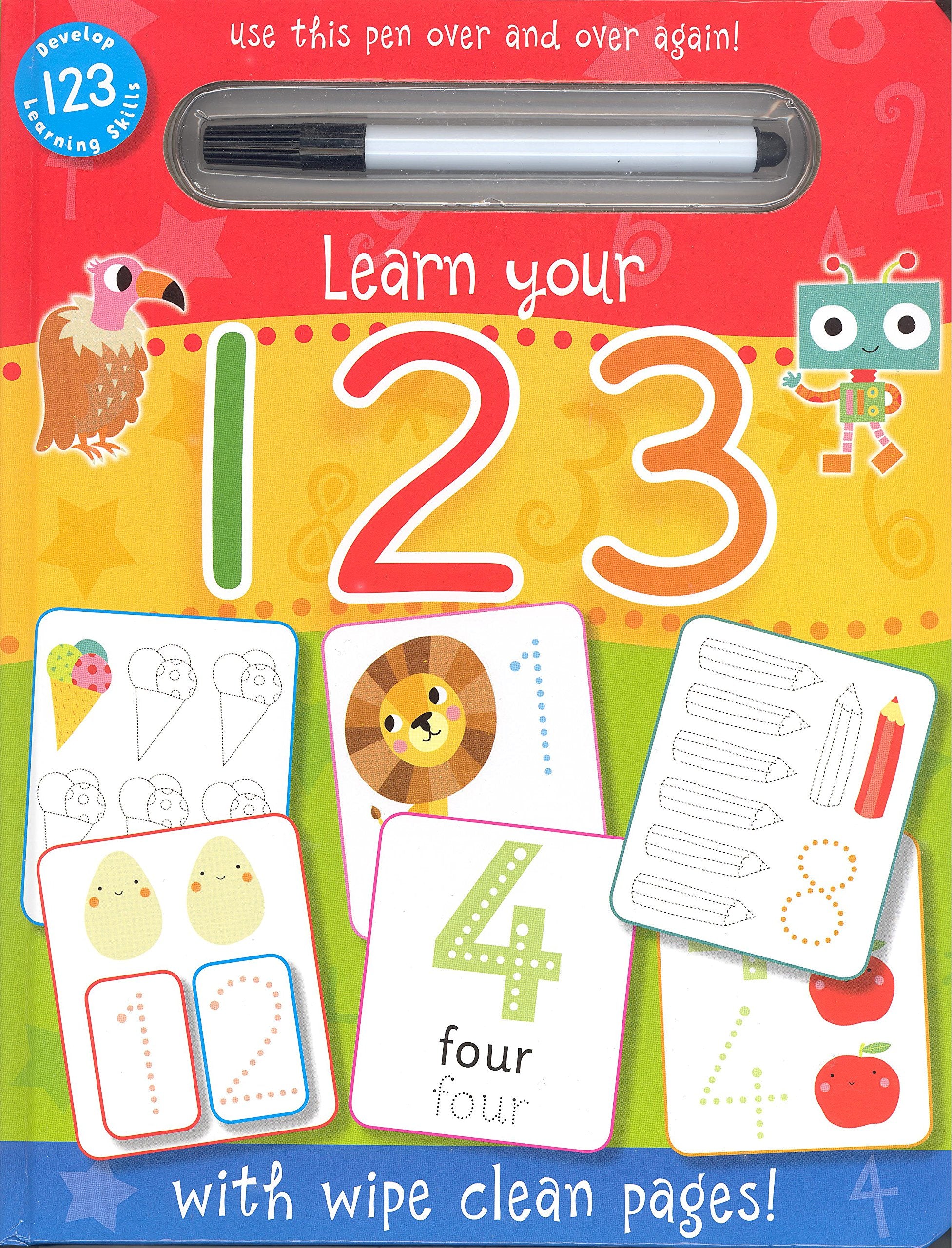 Learn Your 123 (Wipe Clean) Elizabeth Golding and Maria Neradova Books