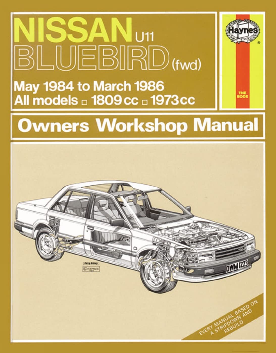 Nissan Bluebird (May 84 - Mar 86) A To C Leisure, Home & Garden