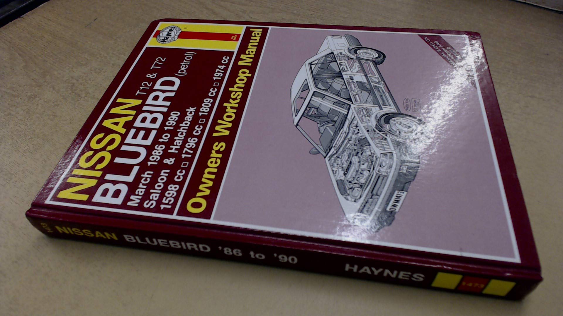 Nissan T12 and T72 Bluebird (Petrol) March 86-90 Owner's Workshop Manual book