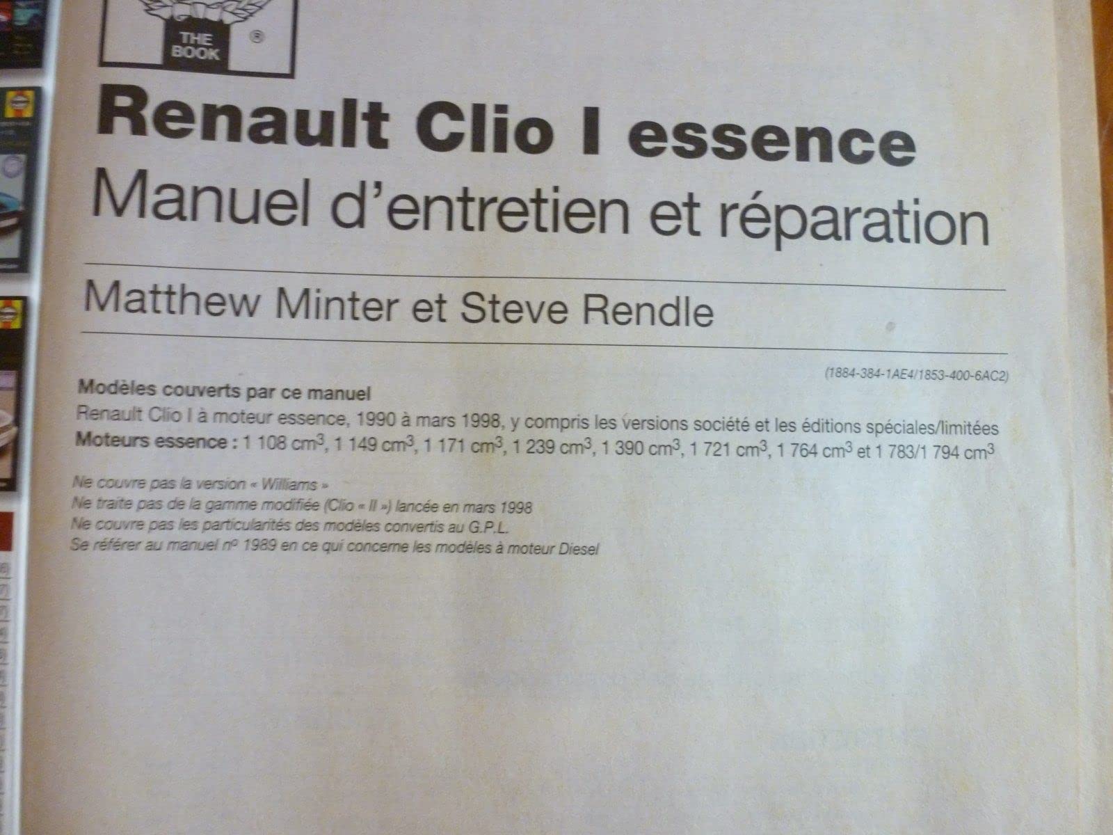 Renault Clio Essence (French service & repair manuals) Leisure, Home & Garden