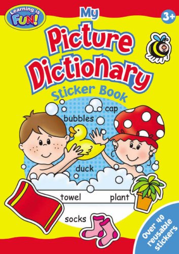 Picture Dictionary Sticker Book (2 Titles): "Out and About" , "At Home" (Learning is Fun) Tiptoi & Games