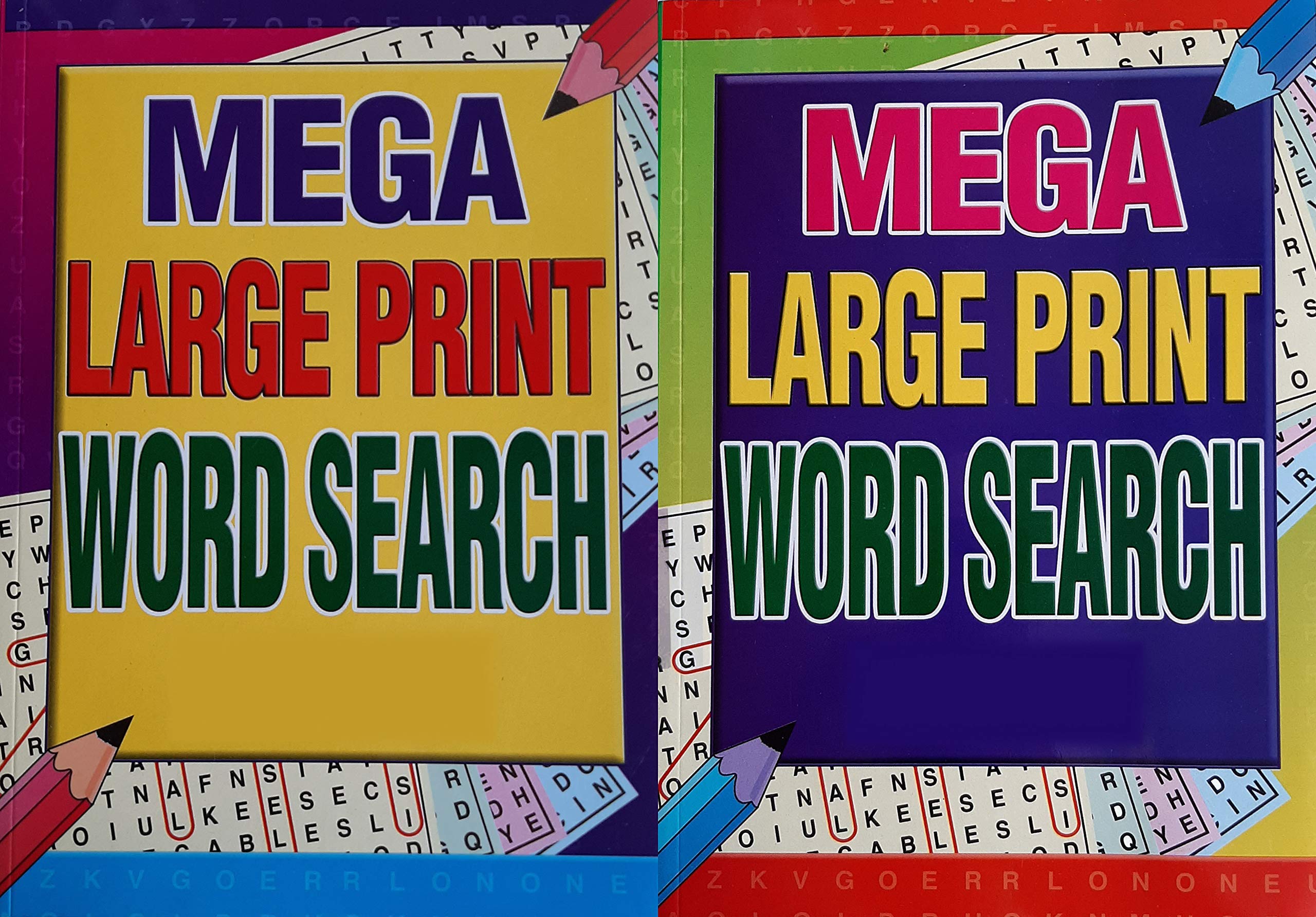 Mega Large Print Word Search - 2 Bücher mit Wort-Suchspielen (Englisch) Books