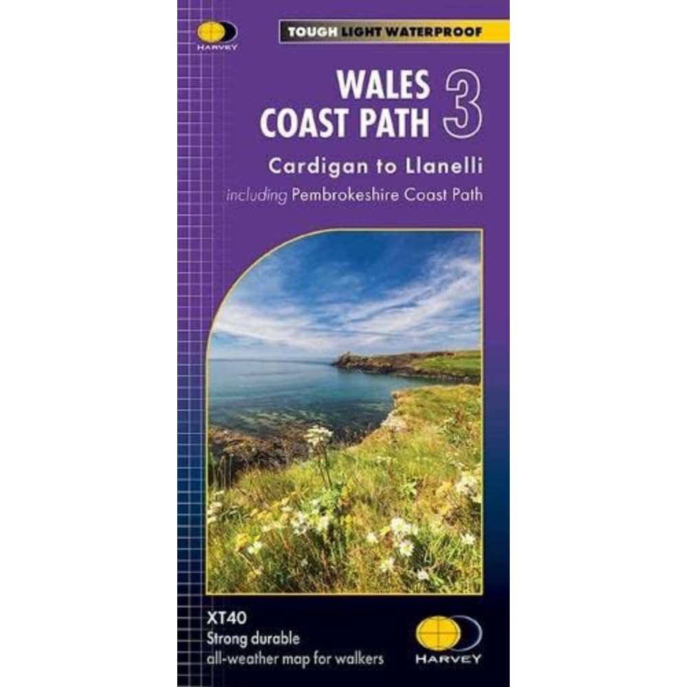 Wales Coast Path 3: Cardigan to Llanelli including Pembrokeshire Coast Path (Trail Map XT40) Maps & Plans