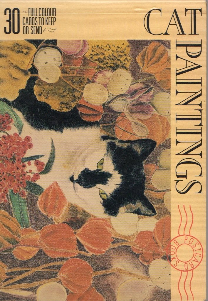 POSTCARD BOOK CAT PAINTINGS book