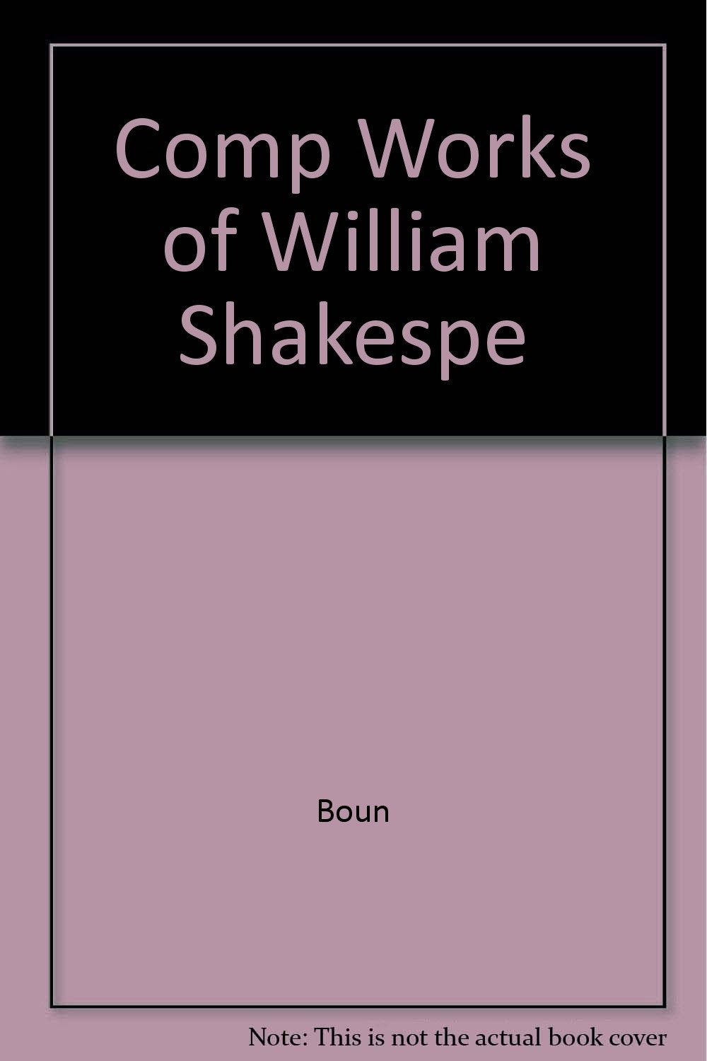 Comp Works of William Shakespe Drama