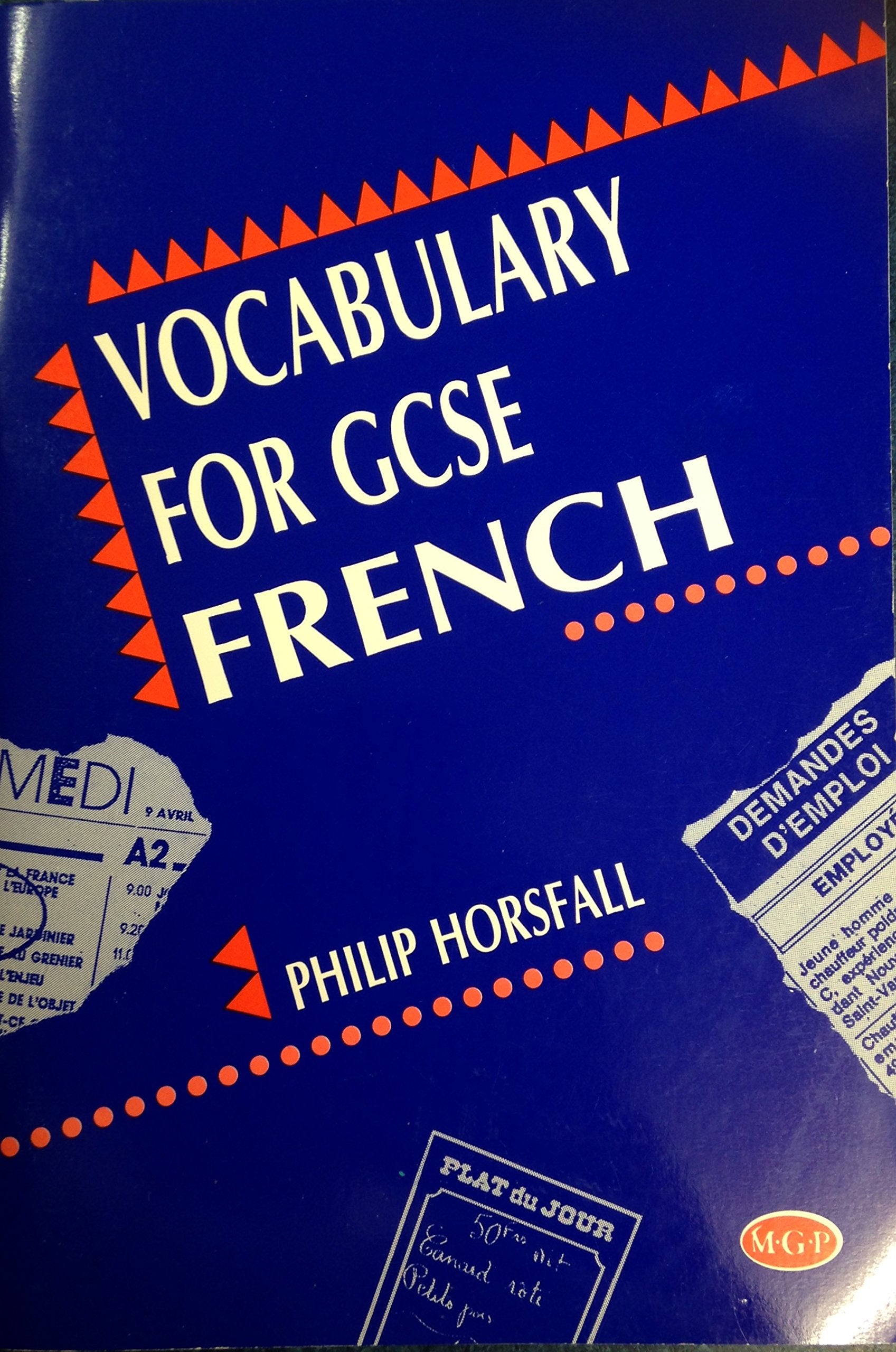 Vocabulary for GCSE French book