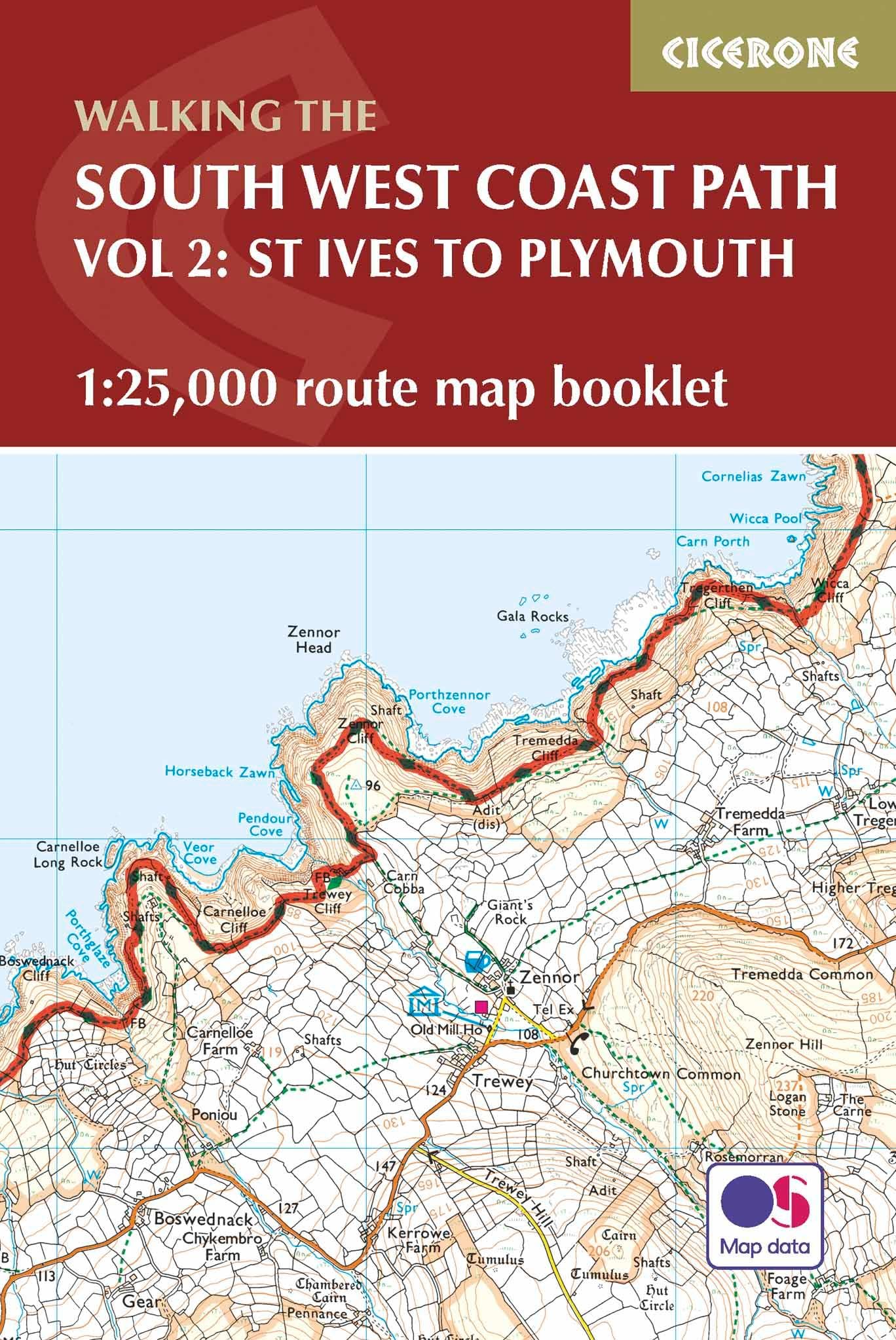 South West Coast Path Map Booklet - Vol 2: St Ives to Plymouth: 1:25,000 OS Route Mapping (Cicerone guidebooks) Leisure, Home & Garden
