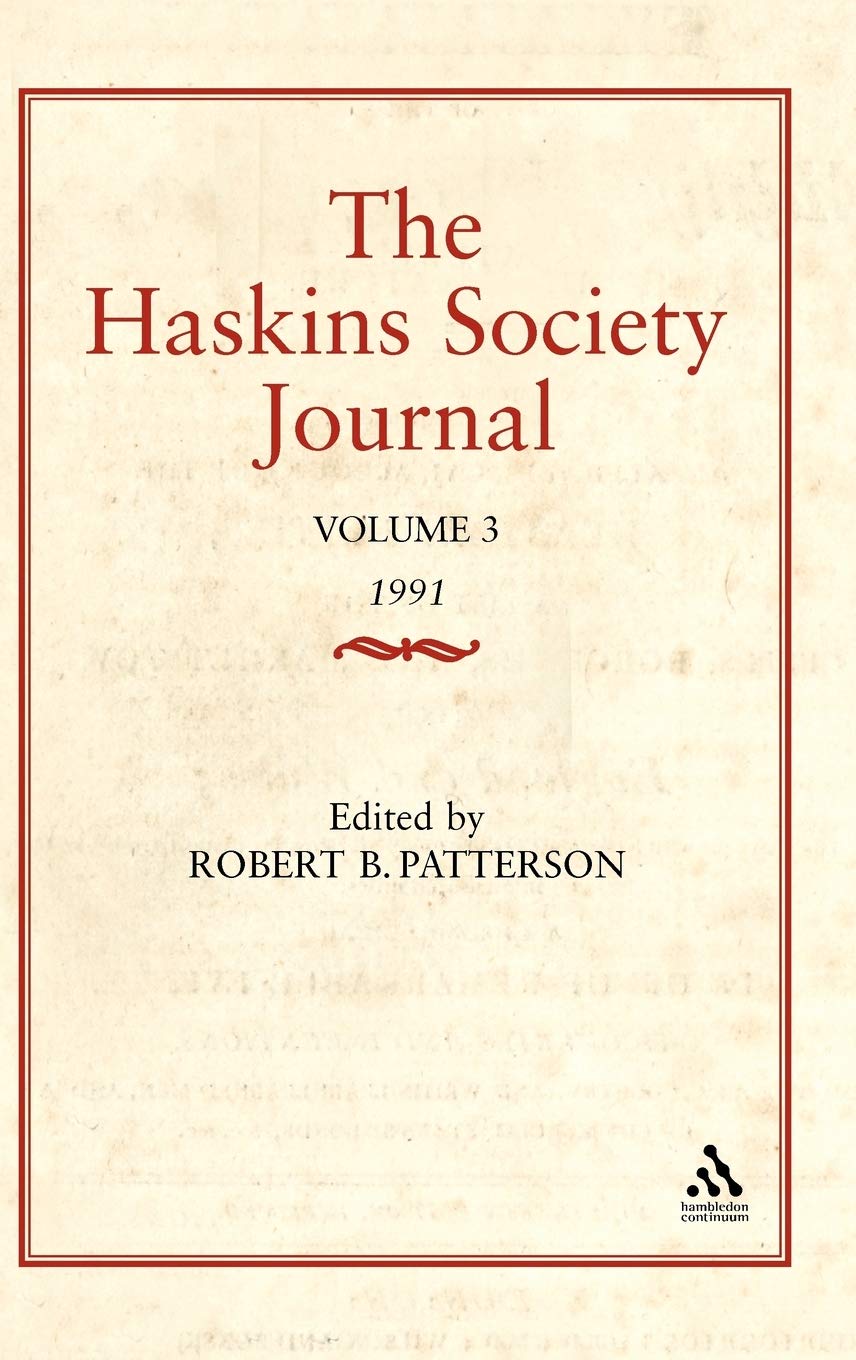 The Haskins Society Journal Studies in Medieval History Politics & History