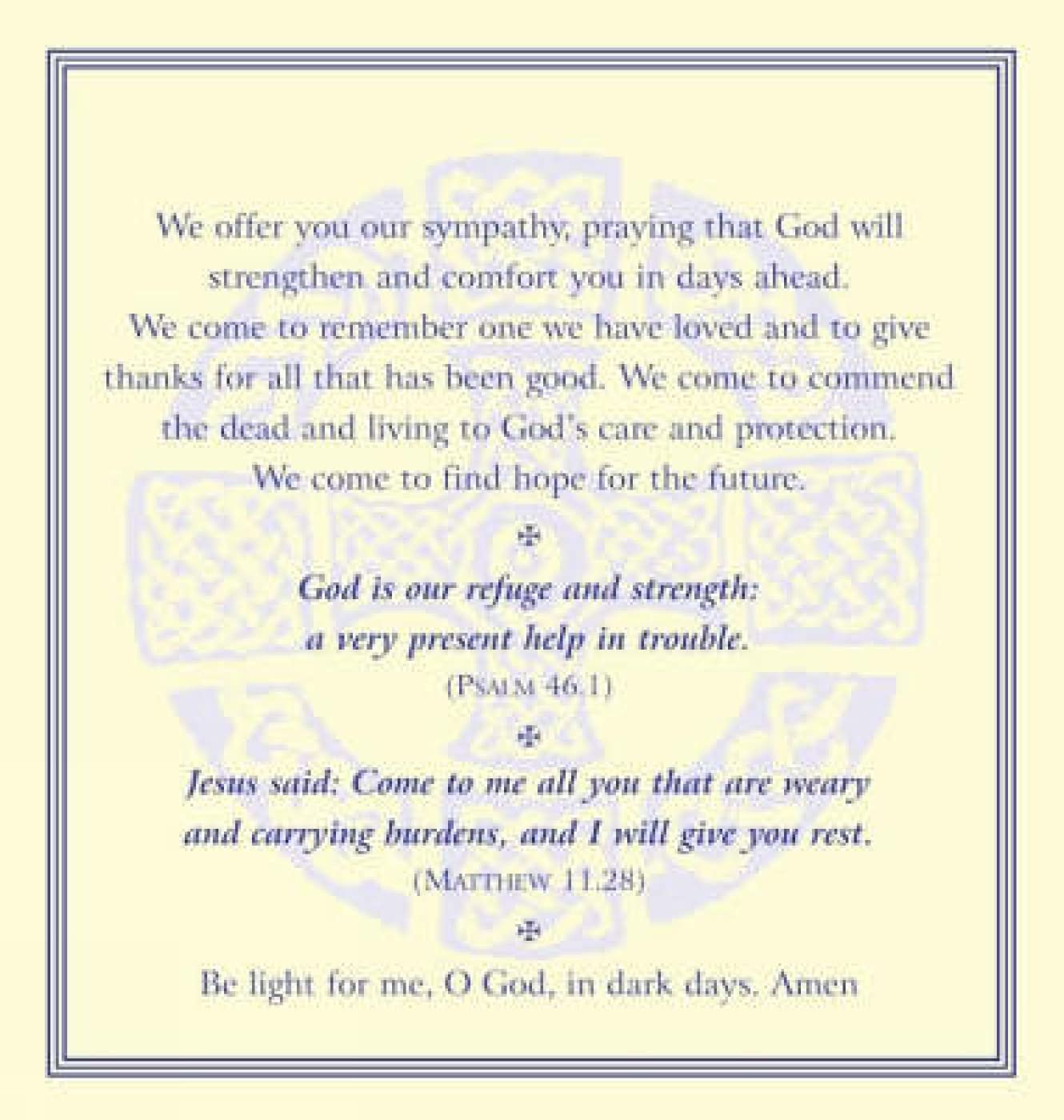 Funeral Prayer Cards (Pack of 50) Film, Art & Culture