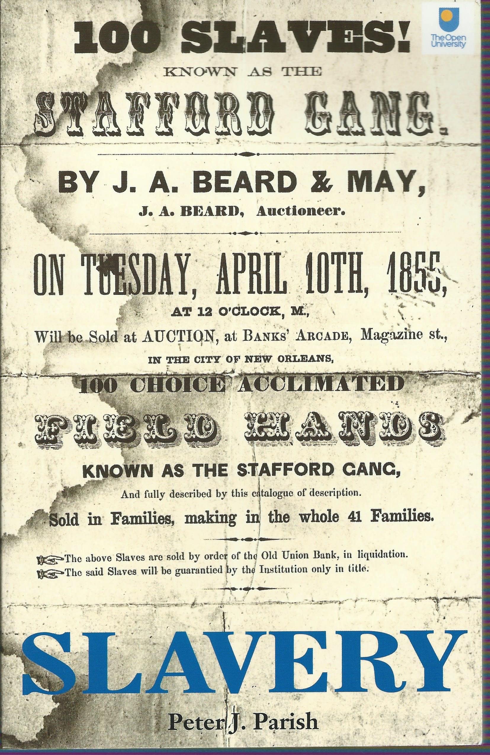 Slavery: The Many Faces of a Southern Institution (Baas Pamphlets Eup) Social Sciences